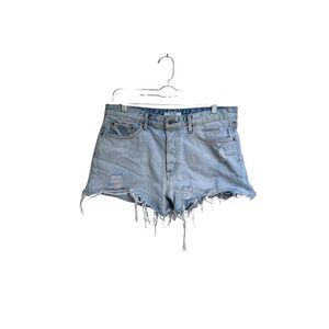 GRLFRND Helena Short in Womens Size‎ 30 Light-wash Distressed Jean Shorts